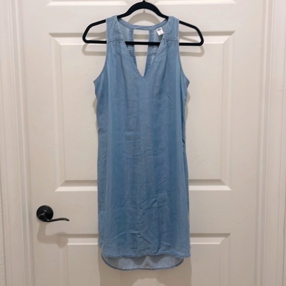 Old Navy Light Denim Sleeveless V-Neck Mini Dress Small